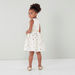 Juniors Printed Dress with Round Neck and Bow Detail-Dresses%2C Gowns and Frocks-thumbnail-1