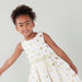 Juniors Printed Dress with Round Neck and Bow Detail-Dresses%2C Gowns and Frocks-thumbnail-2