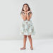 Juniors Floral Printed Dress with Boat Neck and Frill Detail-Dresses%2C Gowns and Frocks-thumbnail-2