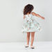 Juniors Floral Printed Dress with Boat Neck and Frill Detail-Dresses%2C Gowns and Frocks-thumbnail-3