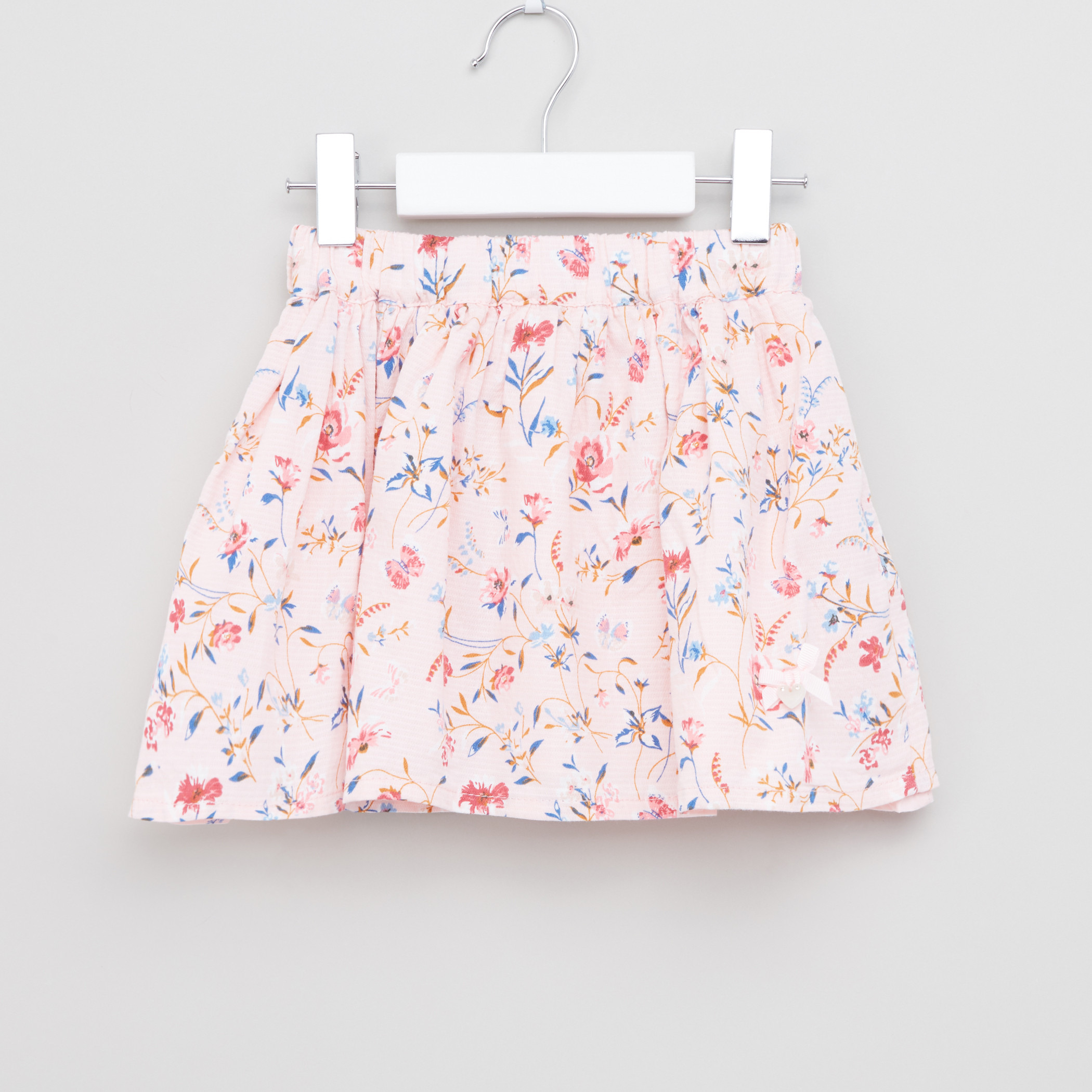 Eligo Floral Printed Skirt with Elasticised Waistband-baby-girls-clothing-bottoms-skirts-image-1