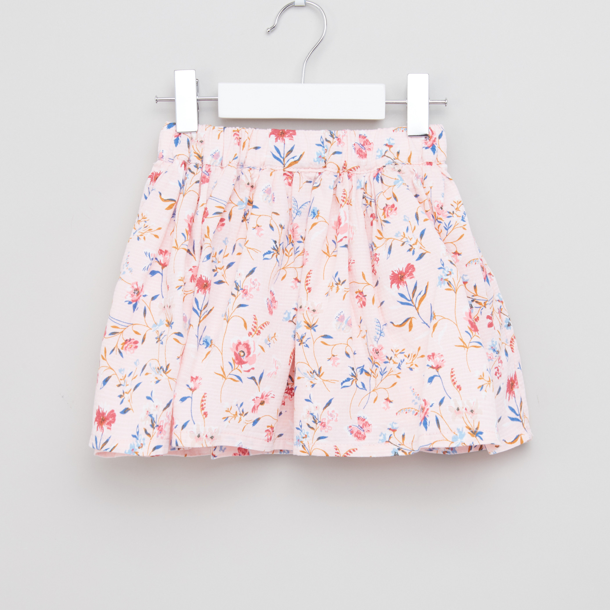 Eligo Floral Printed Skirt with Elasticised Waistband-baby-girls-clothing-bottoms-skirts-image-3