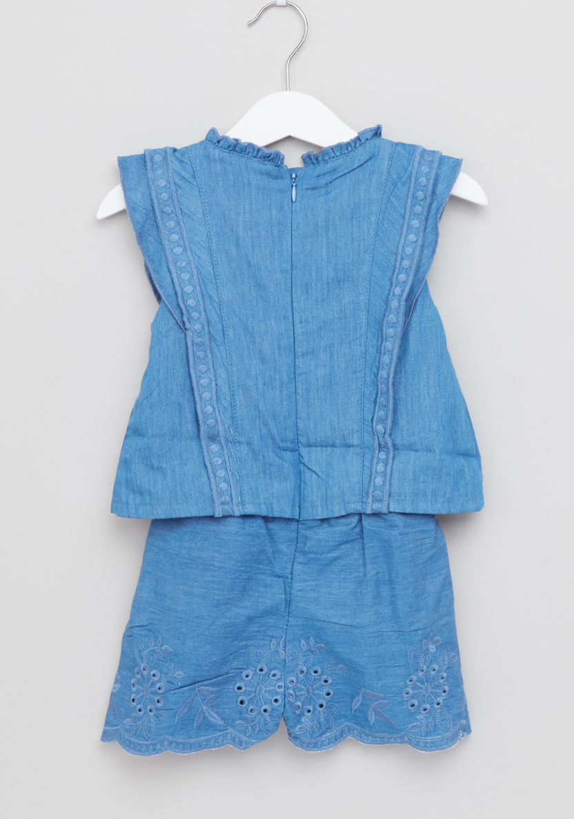 Eligo Embroidered Detail Sleeveless Romper-Rompers%2C Dungarees and Jumpsuits-image-2
