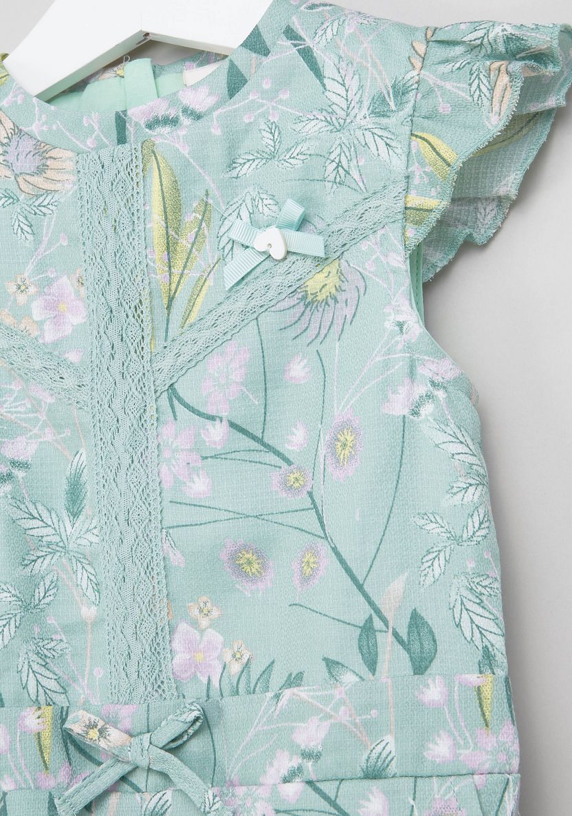 Eligo Tropical Printed Lace Detail Romper-Rompers%2C Dungarees and Jumpsuits-image-1