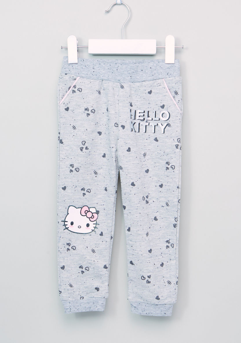 Hello Kitty Printed Jog Pants-Bottoms-image-0