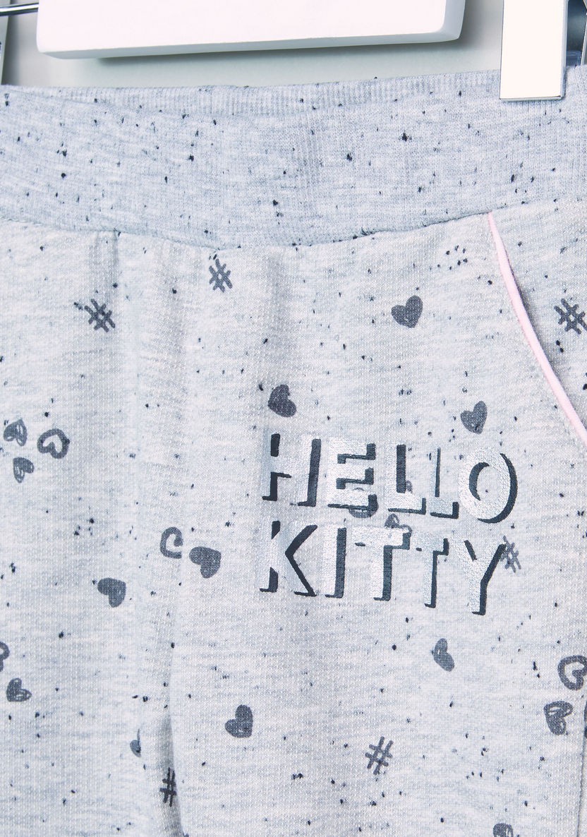 Hello Kitty Printed Jog Pants-Bottoms-image-1