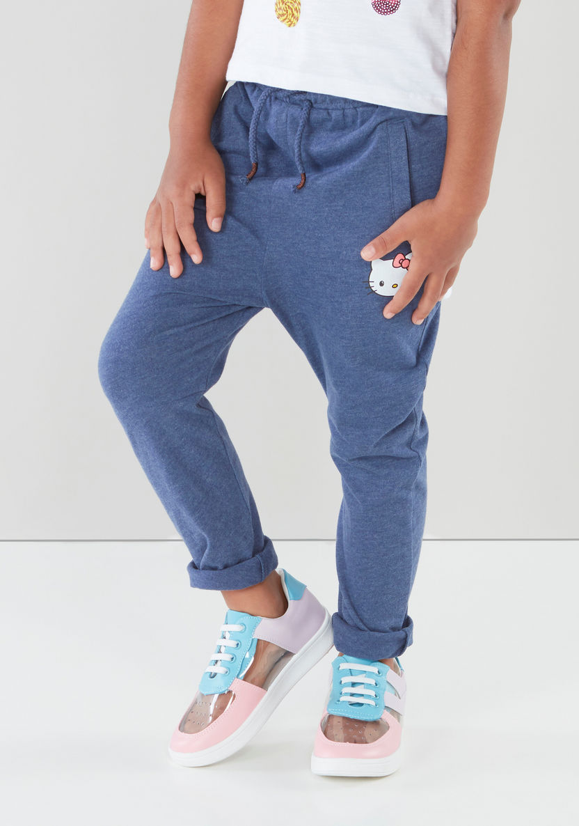 Hello Kitty Printed Pants with Drawstring Waistband and Pocket Detail-Pants-image-0