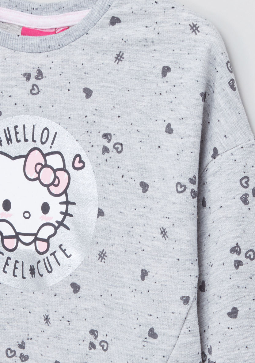 Hello Kitty Printed Long Sleeves Pullover-Sweaters and Cardigans-image-1