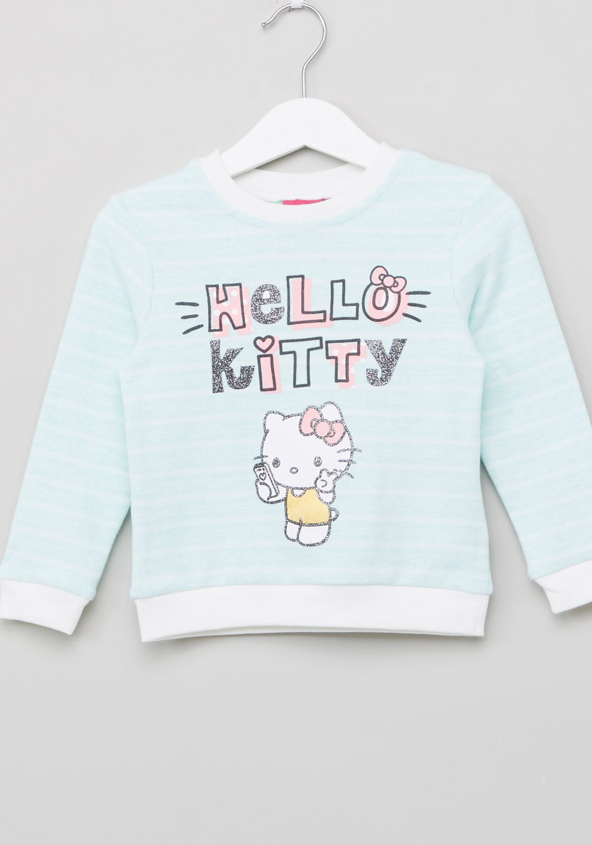 Hello Kitty Printed Long Sleeves Sweatshirt-Sweaters and Cardigans-image-0