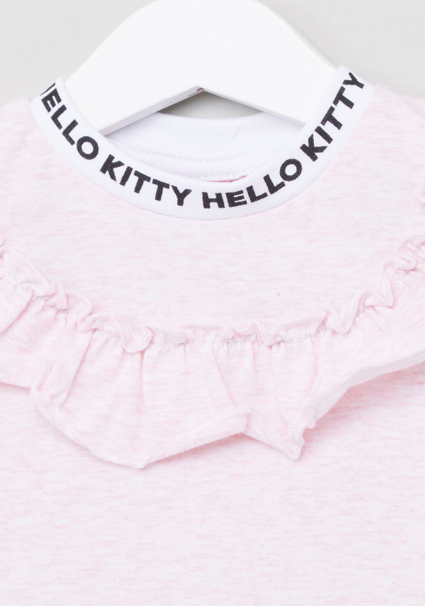 Hello Kitty Printed Top with Jog Pants-Nightwear-image-2