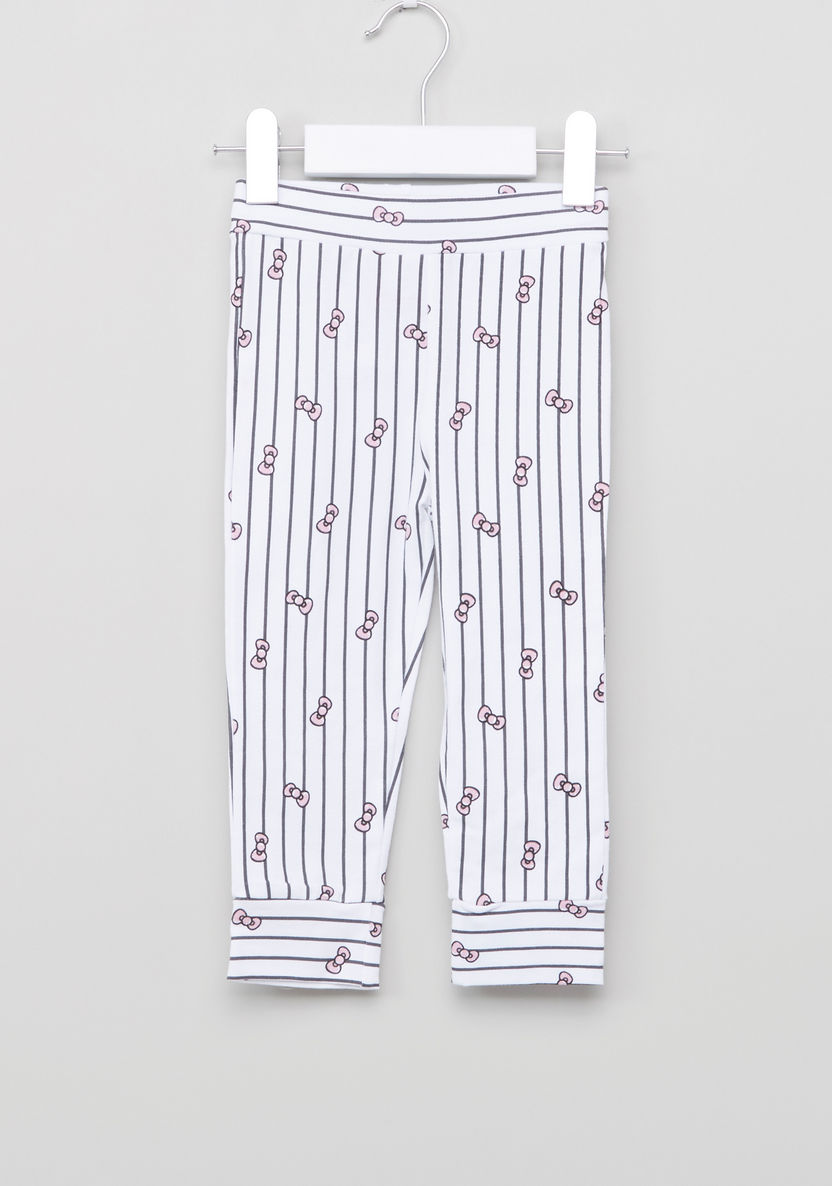 Hello Kitty Printed Top with Jog Pants-Nightwear-image-4