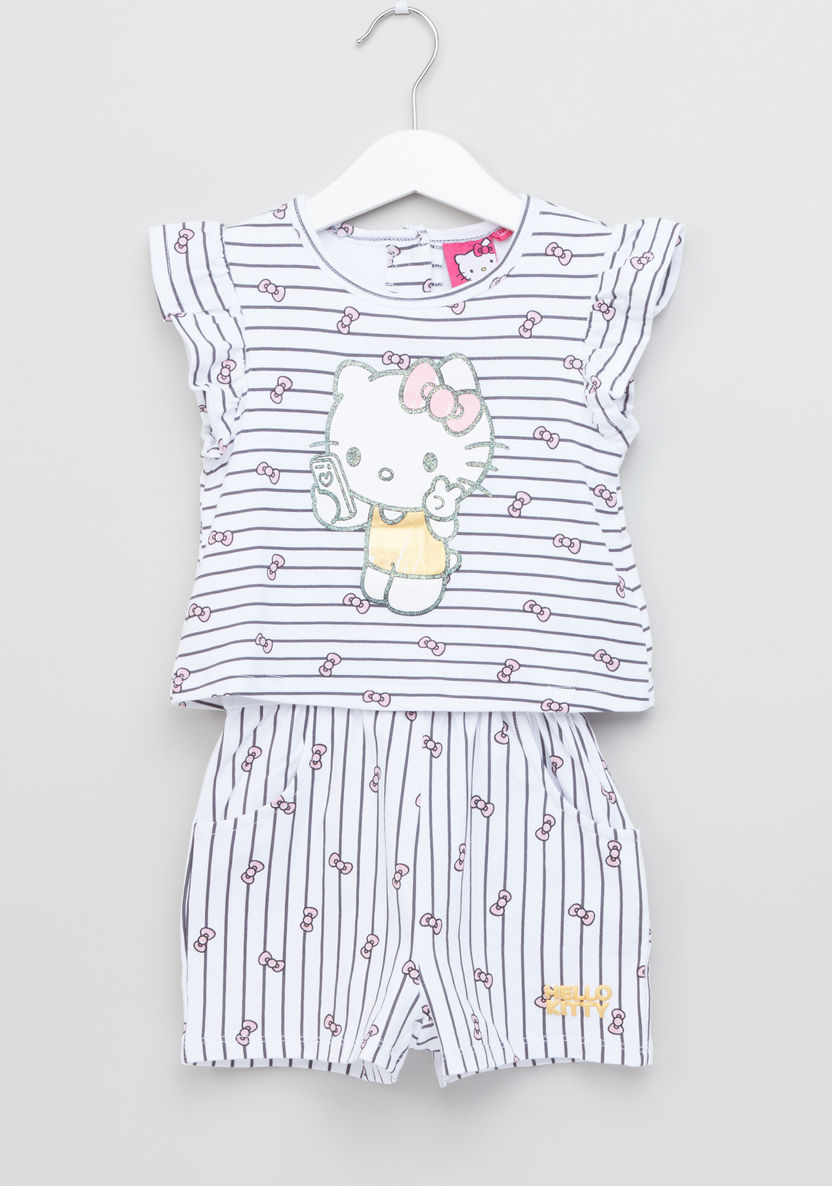 Hello Kitty Printed Jumpsuit-Rompers%2C Dungarees and Jumpsuits-image-0