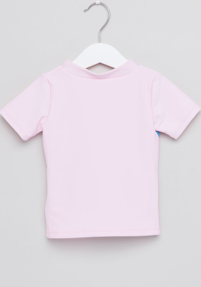 Juniors Printed Round Neck T-shirt with Skirt-Swimwear-image-3