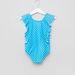 Juniors Polka Dot Printed Swimsuit with Cap-Swimwear-thumbnail-2