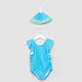 Juniors Polka Dot Printed Swimsuit with Cap-Swimwear-thumbnail-0