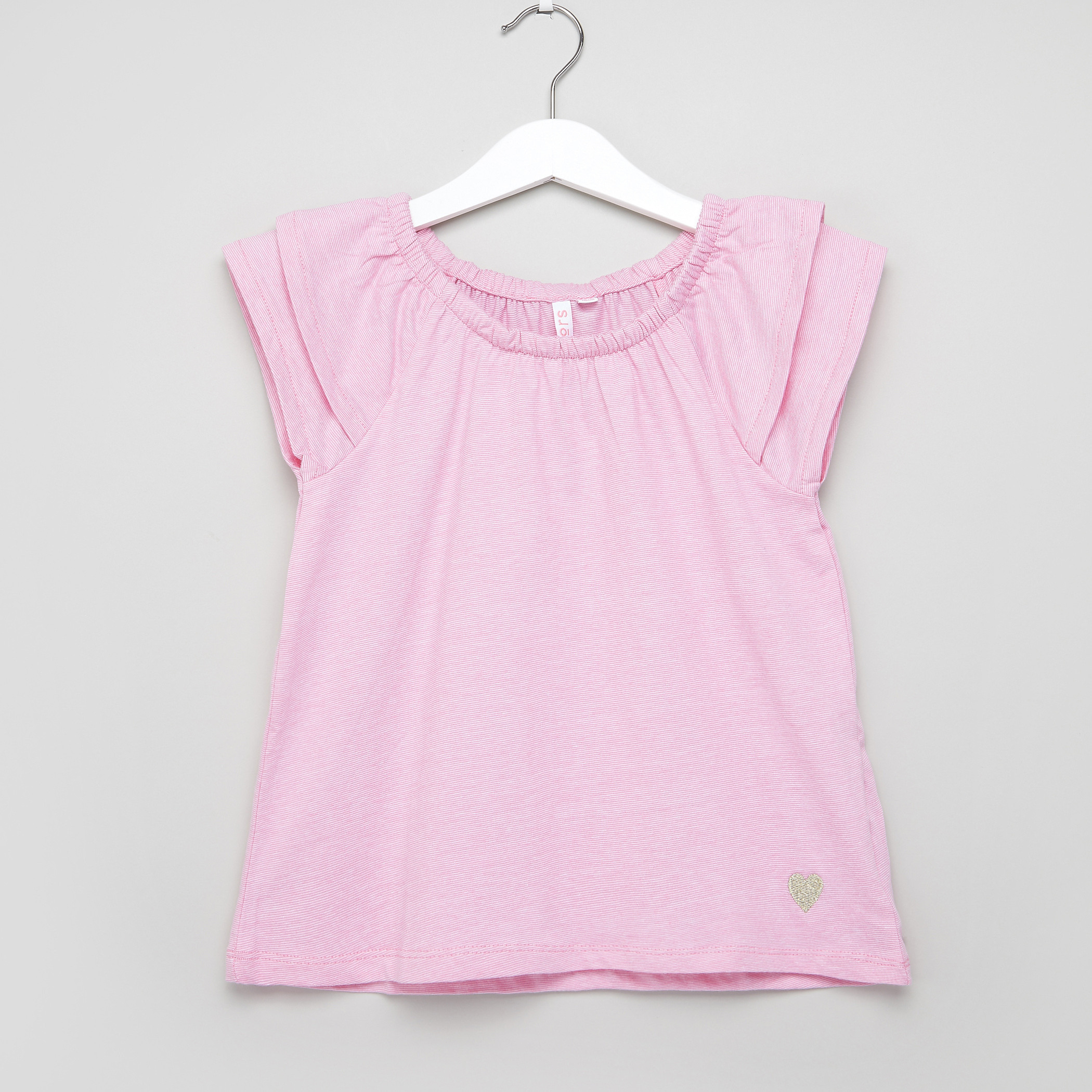 Junior Striped Round Neck Top-girls-clothing-blousesandshirts-image-1
