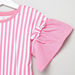 Juniors Striped Flared Sleeves Top-Blouses-thumbnail-1