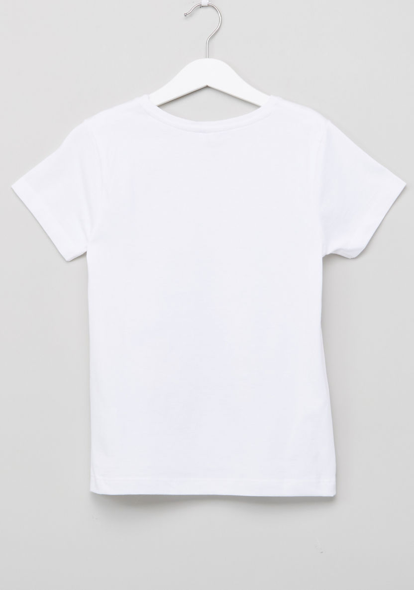 Juniors Printed Short Sleeves T-shirt-T Shirts-image-2