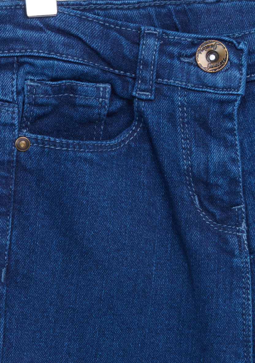 Juniors Pocket Detail Denim Pants-Jeans and Jeggings-image-1