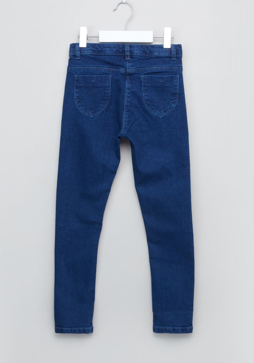 Juniors Pocket Detail Denim Pants-Jeans and Jeggings-image-2