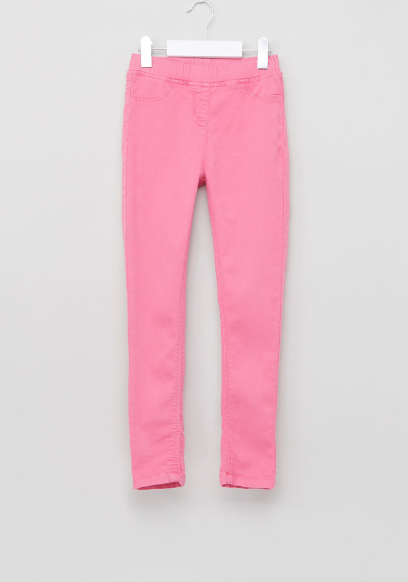Juniors Pocket Detail Jeggings with Elasticised Waistband-Jeans and Jeggings-image-0