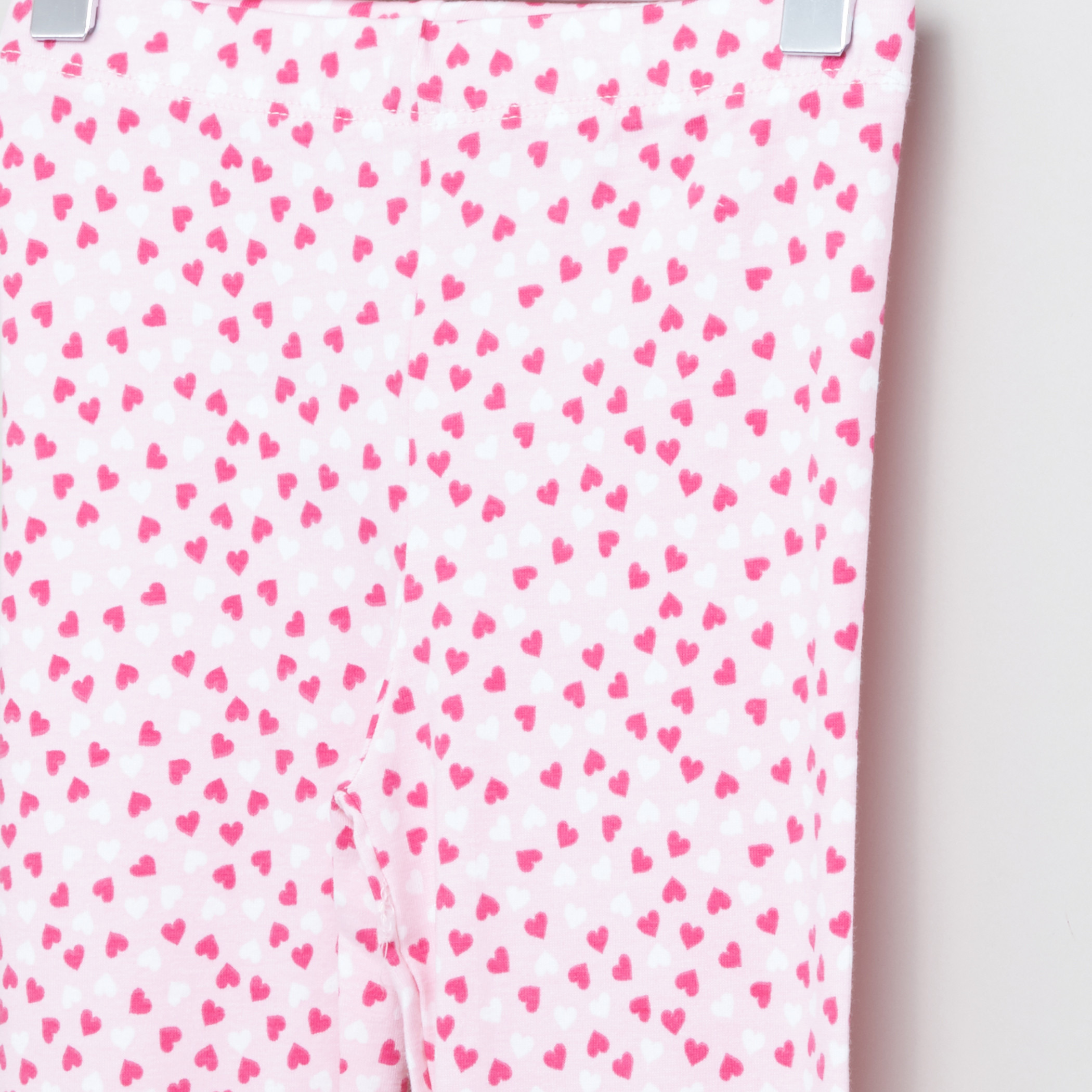 Juniors Heart Printed Leggings with Elasticised Waistband-girls-clothing-bottoms-leggings-image-2