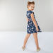 Juniors Floral Printed Belted Dress-Dresses%2C Gowns and Frocks-thumbnail-1
