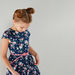 Juniors Floral Printed Belted Dress-Dresses%2C Gowns and Frocks-thumbnail-2