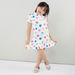 Juniors Polka Dot Printed Dress with Polo Neck-Dresses%2C Gowns and Frocks-thumbnail-2