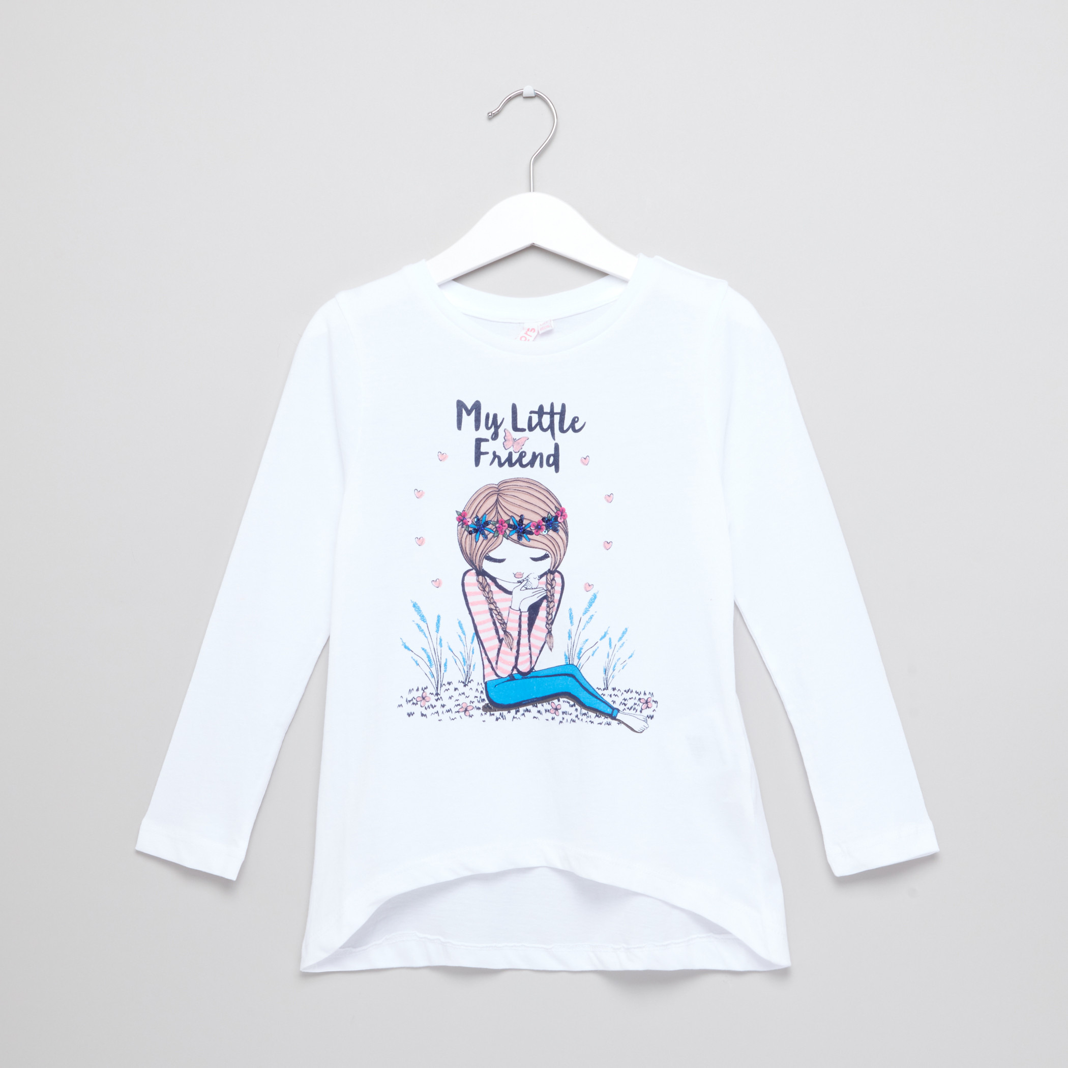 Juniors Graphic Printed Long Sleeves T-Shirt-girls-clothing-schoolwear-tshirts-image-1