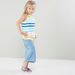 Juniors Striped Sleeveless Top with Round Neck-Blouses-thumbnail-1