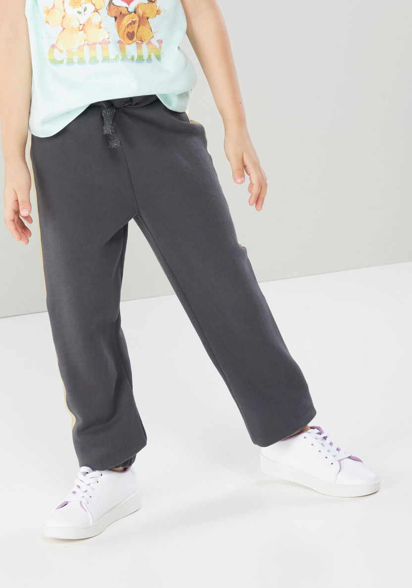 Juniors Tape Detail Pants with Drawstring-Pants-image-2
