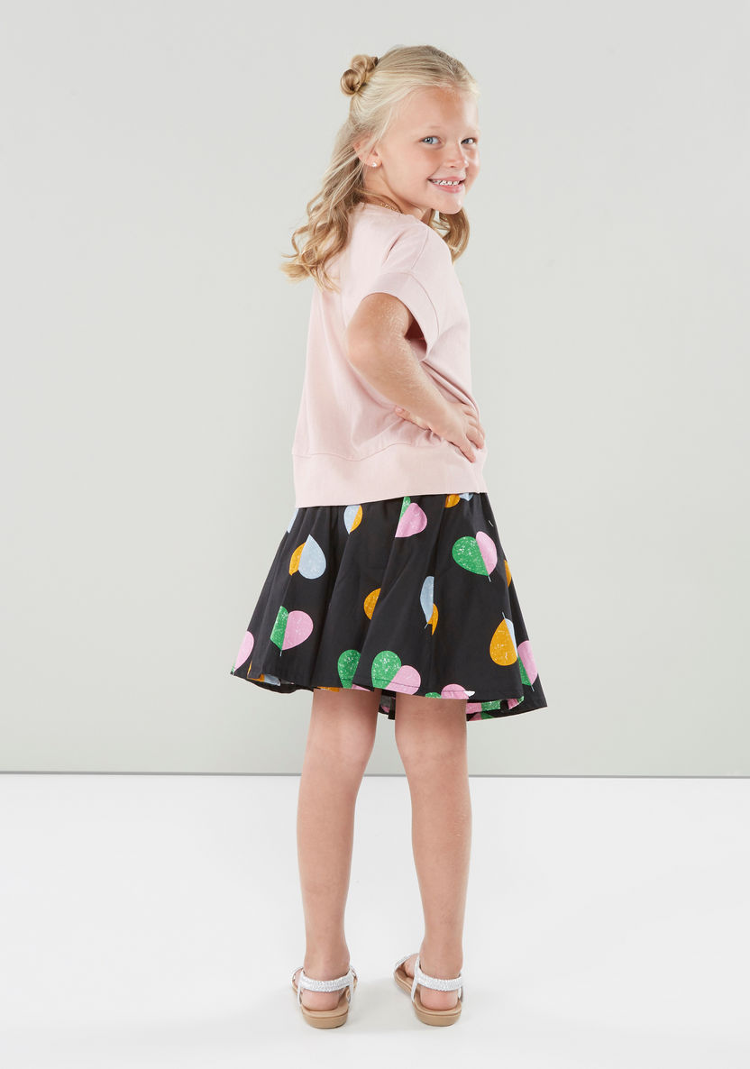 Juniors Printed Skirt-Skirts-image-1