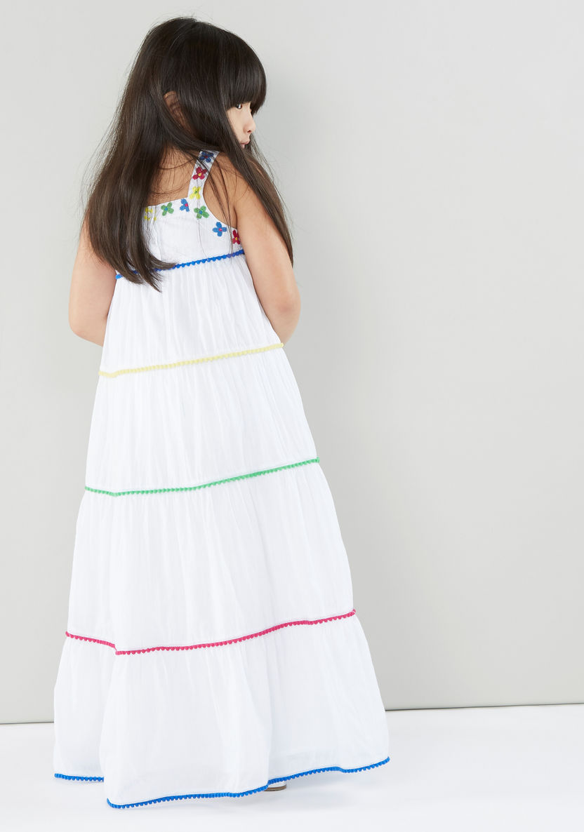 Juniors Sleeveless Tiered Maxi Dress-Dresses%2C Gowns and Frocks-image-3