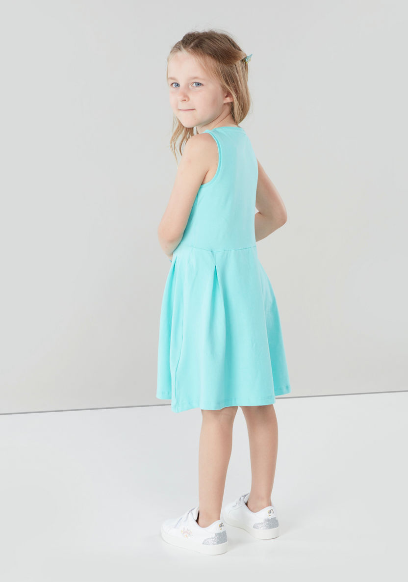 Juniors Sleeveless Dress with Sequin Heart Detail-Dresses%2C Gowns and Frocks-image-1