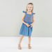 Juniors Ruffle Detail Dress with Embroidered Stripes-Dresses%2C Gowns and Frocks-thumbnail-0