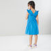 Juniors Solid Sleeveless A-line Dress with Ruffle Detail-Dresses%2C Gowns and Frocks-thumbnail-3