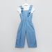 Juniors Ruffle Detail Jumpsuit with Short Sleeves T-shirt-Clothes Sets-thumbnail-0
