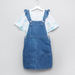 Juniors Printed Top with Pinafore Dress-Clothes Sets-thumbnail-0