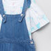 Juniors Printed Top with Pinafore Dress-Clothes Sets-thumbnail-1