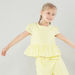 Juniors Checked Round Neck Top and Pyjama Set-Clothes Sets-thumbnail-2