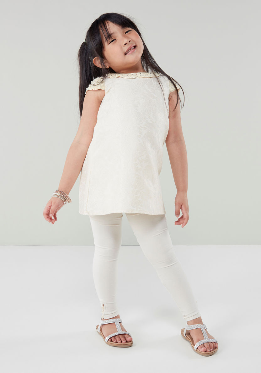 Juniors Jacquard Tunic with Leggings-Clothes Sets-image-4