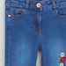 Juniors Floral Embroidered Jeans with Pocket Detail-Jeans and Jeggings-thumbnail-1