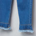 Juniors Fringe Detail Denim Pants-Jeans and Jeggings-thumbnail-1