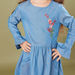 Juniors Embroidered Long Sleeves Dress-Dresses%2C Gowns and Frocks-thumbnail-2