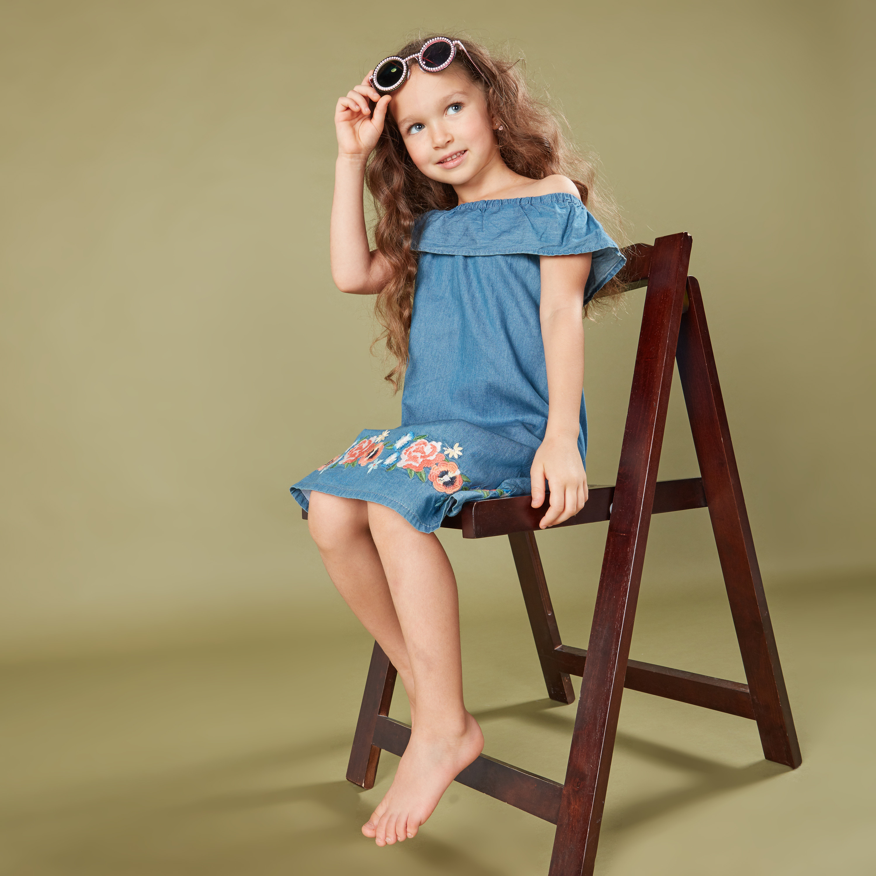 Juniors Floral Embroidered Off Shoulder Dress-girls-clothing-dressesandjumpsuits-image-1