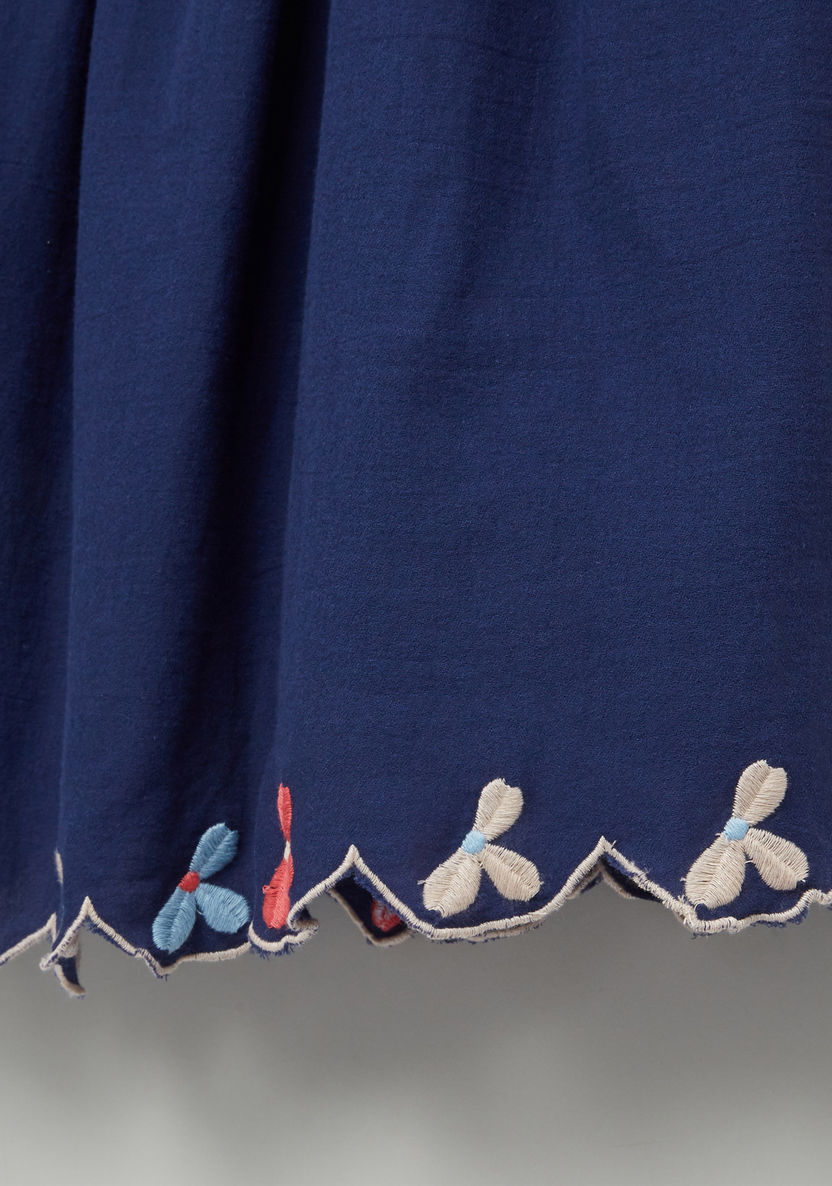 Eligo Embroidered Skirt with Elasticised Waistband-Skirts-image-1