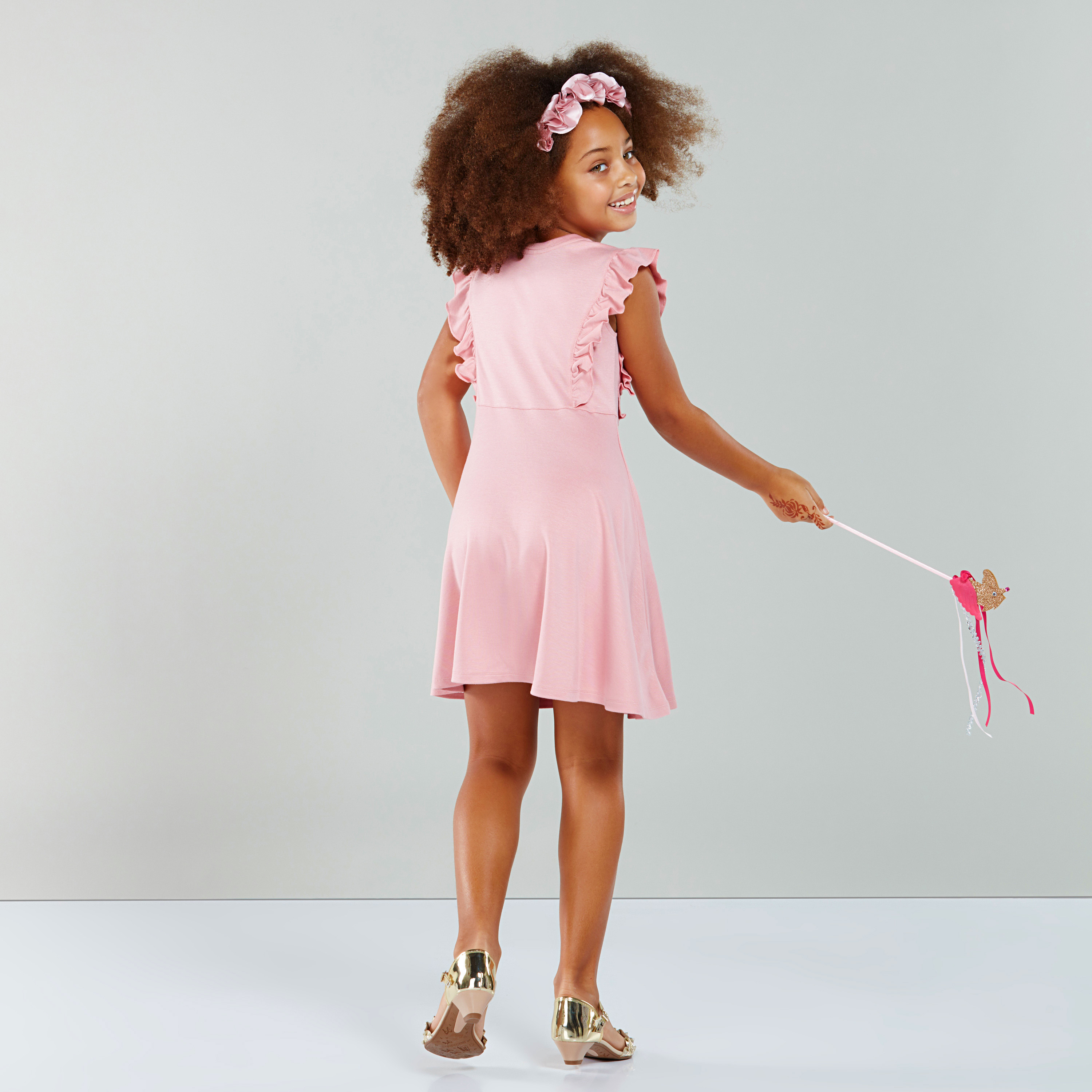 Eligo Frill Detail Round Neck Dress-girls-clothing-dressesandjumpsuits-image-3