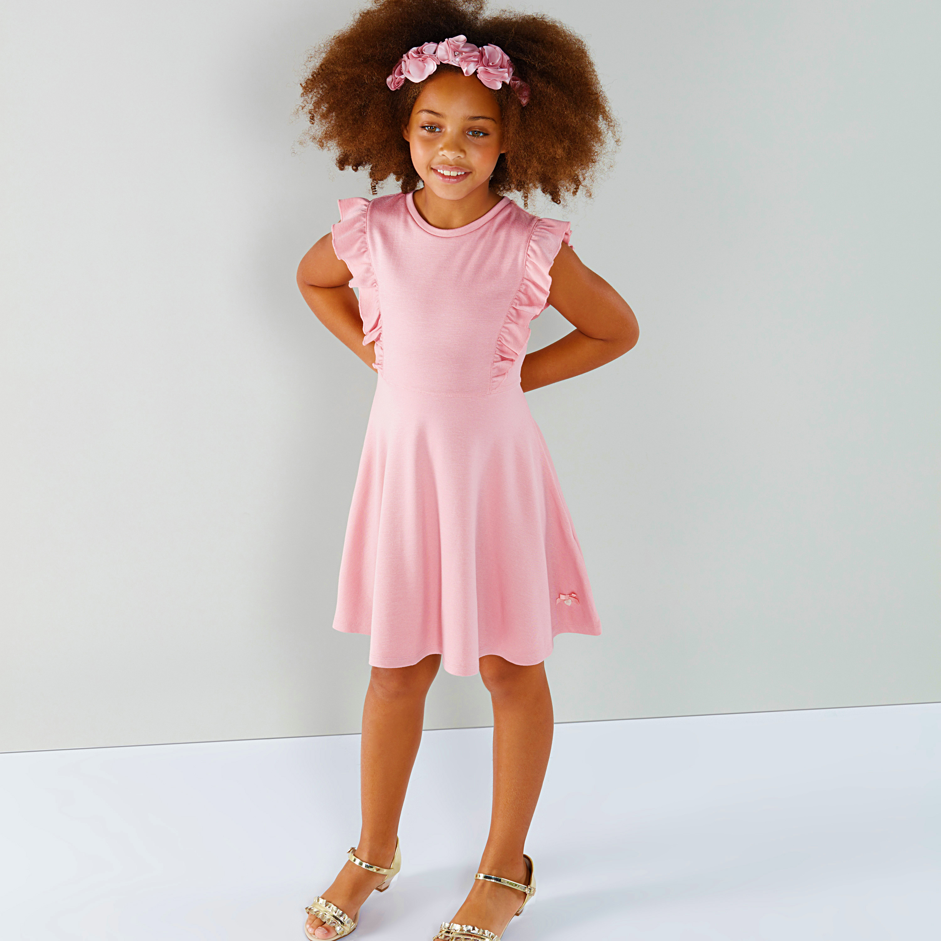 Eligo Frill Detail Round Neck Dress-girls-clothing-dressesandjumpsuits-image-5