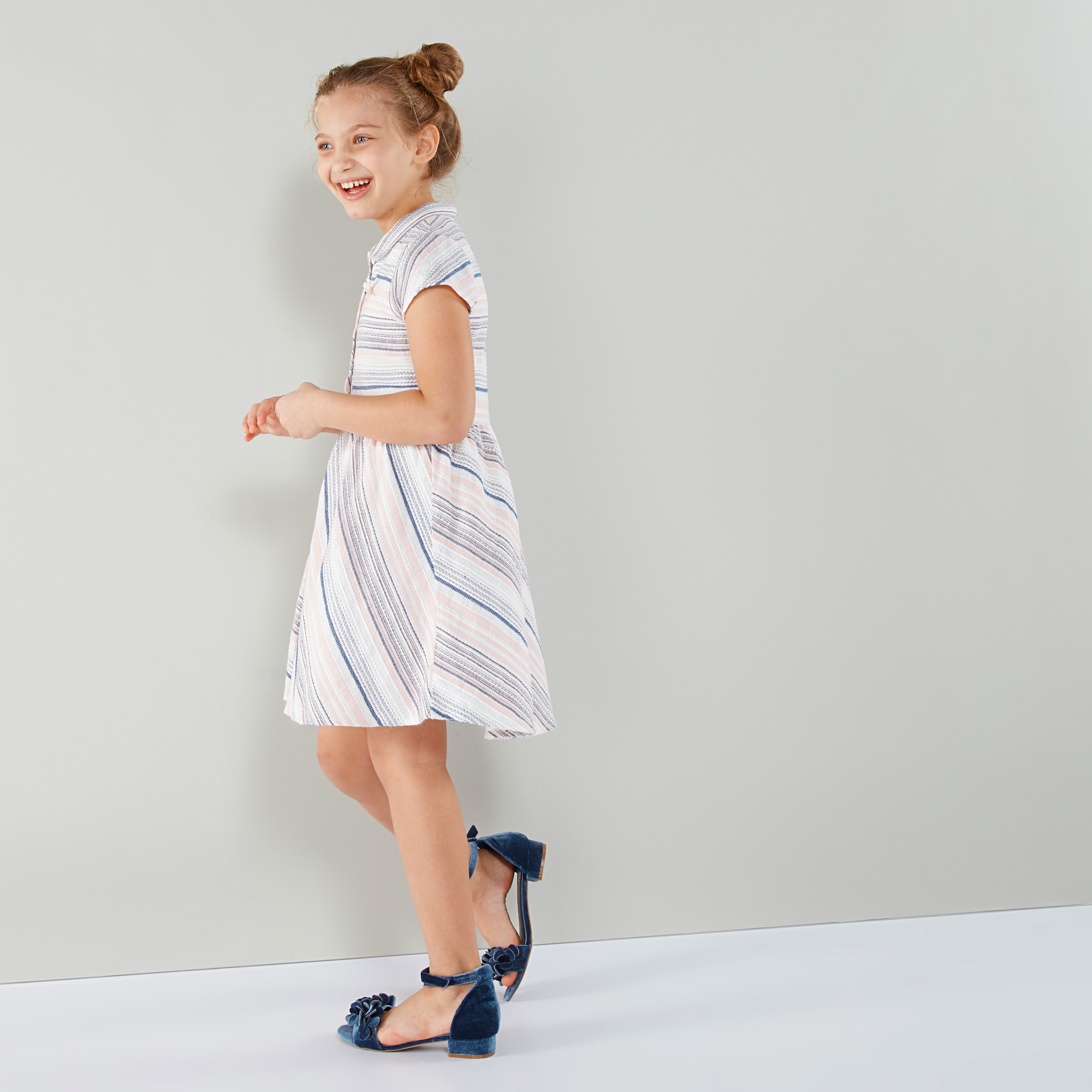 قميص مخطّط بأكمام قصيرة من إليجو-girls-clothing-dressesandjumpsuits-image-4